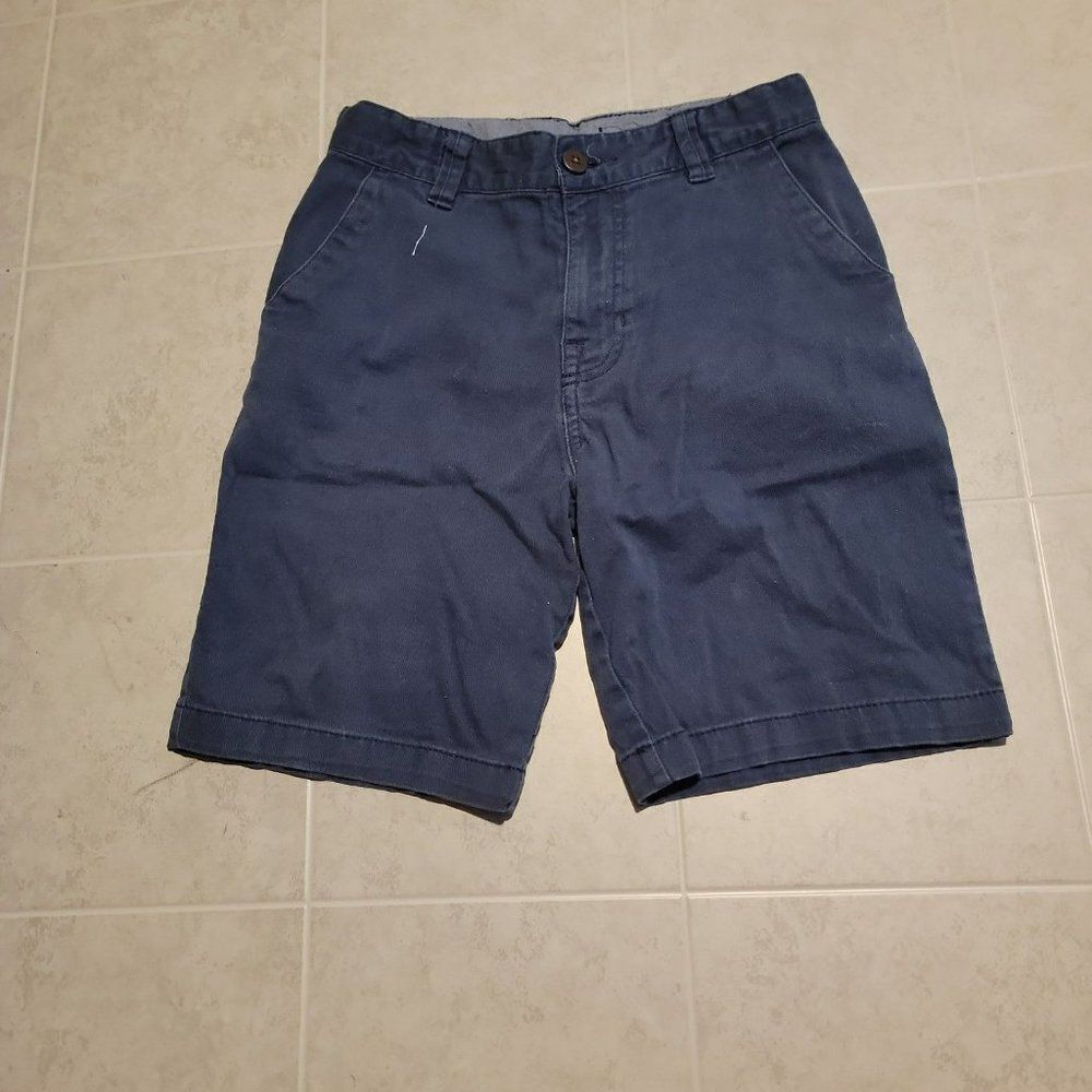 Wonder Nation Boys Blue Classic Slash Pockets Belt Loops Chino Shorts Size 12